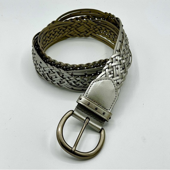 Like New Braided Leather Belt, Champagne Gold, size‎ M/L - Picture 7 of 13